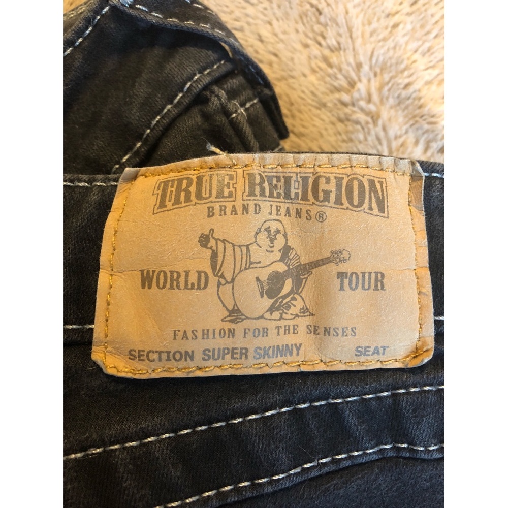 Black True Religion Super Skinny Jeans